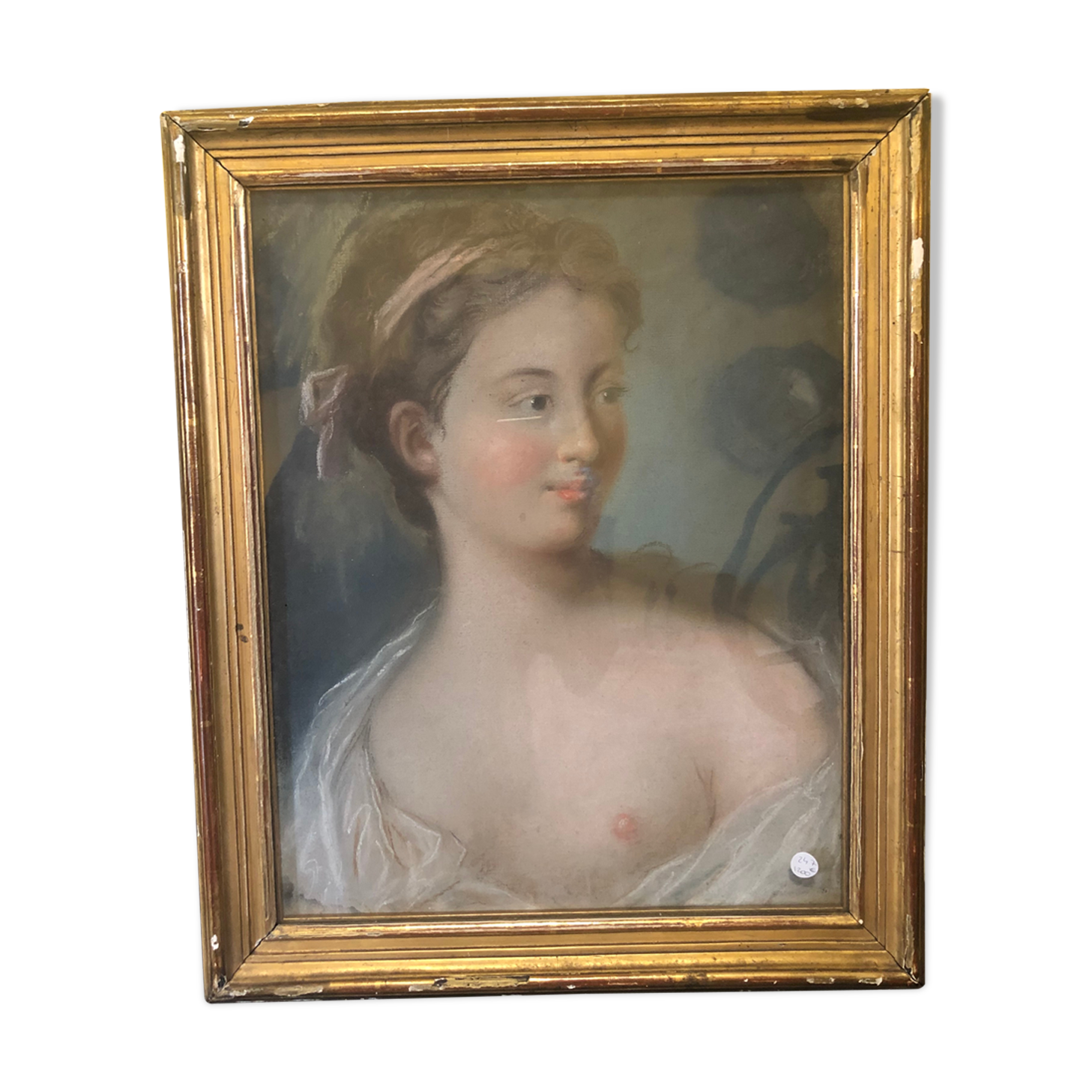 Portrait of a woman, pastel, XVIIIs