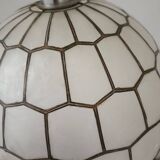 Vintage mother-of-pearl and brass pendant light