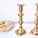 Pair of brass candlesticks