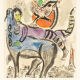 Marc chagall – “la vache bleue”, original lithography with certificate