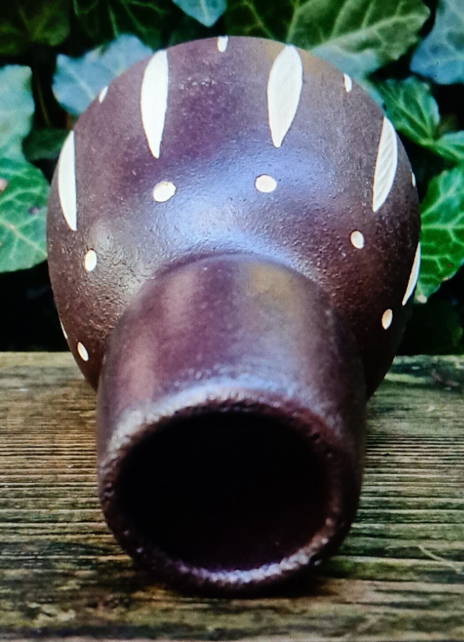 Old Ceramic Vase Germany DDR Piesche & Blackberries Decor Ritz Sgraffito 1950 a 59