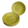 Ensemble de six assiettes creuses jaune grains de riz, "Bon vivant", Gien, 21 cm