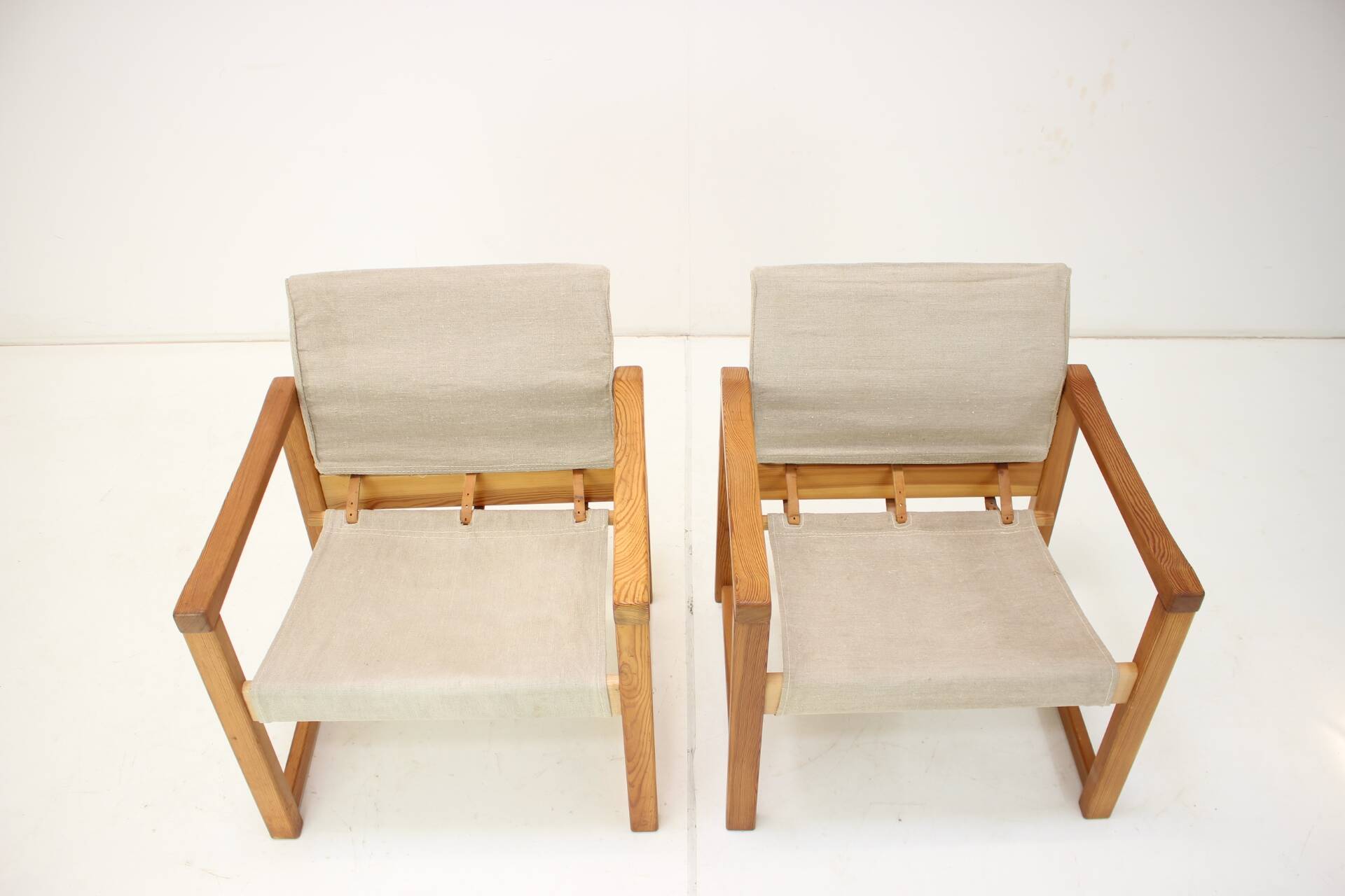 Set of Two Scandinavian Safari Armchairs by Karin Mobring, 1980s