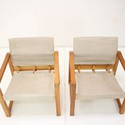 Set of Two Scandinavian Safari Armchairs by Karin Mobring, 1980s