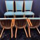 Suite 6 chaises design moderniste 1950