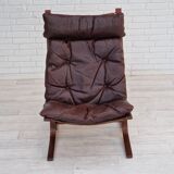 1960’s, Norwegian design, "Siesta" lounge chair by Ingmar Relling, leather, bentwood.