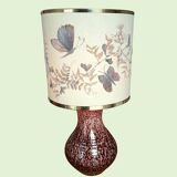 ACCOLAY lamp, ceramic base and Japanese paper lampshade with floral decoration