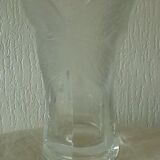 Crystal vase with butterfly decor