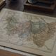 Map of the Vosges, France. Printed antiquity in 1889.