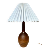 Stone lamp with pleated shade