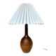 Stone lamp with pleated shade