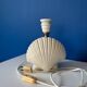 Vintage ceramic shell lamp base - Cream white - Bo style