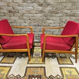 Pair of vintage scandinavian armchairs 70s