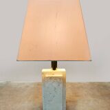 Italian vintage travertine table lamp 1970