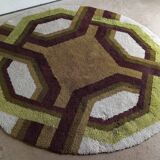 Tapis space age en laine, années 70