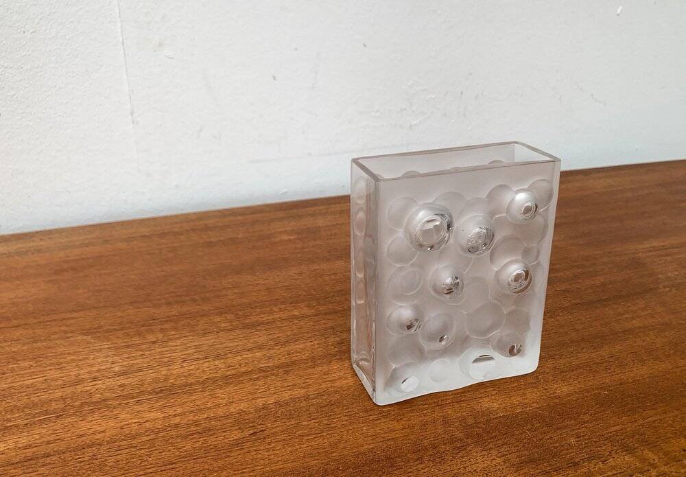 Mid-century German space age bubble glass vase by Gral, 1960s.