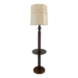 1940s floor lamp in turned wood