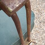 Swivel chair in green skai and chrome steel, Pullman, 1960