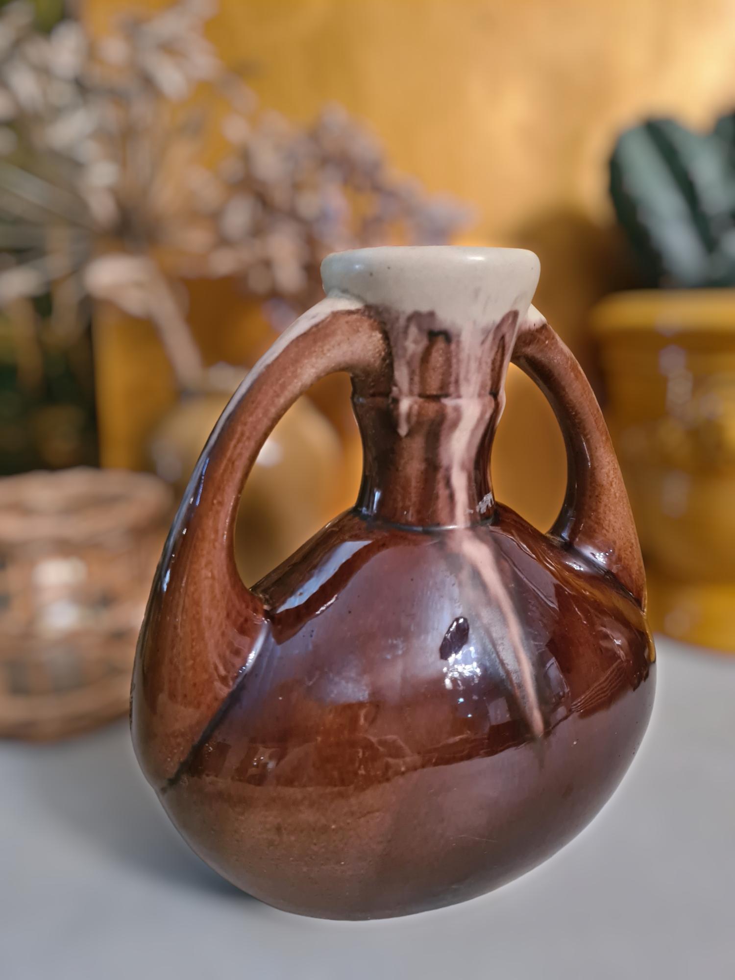Ceramic vase amphora gustave de bruyn lille fives art new model 1498