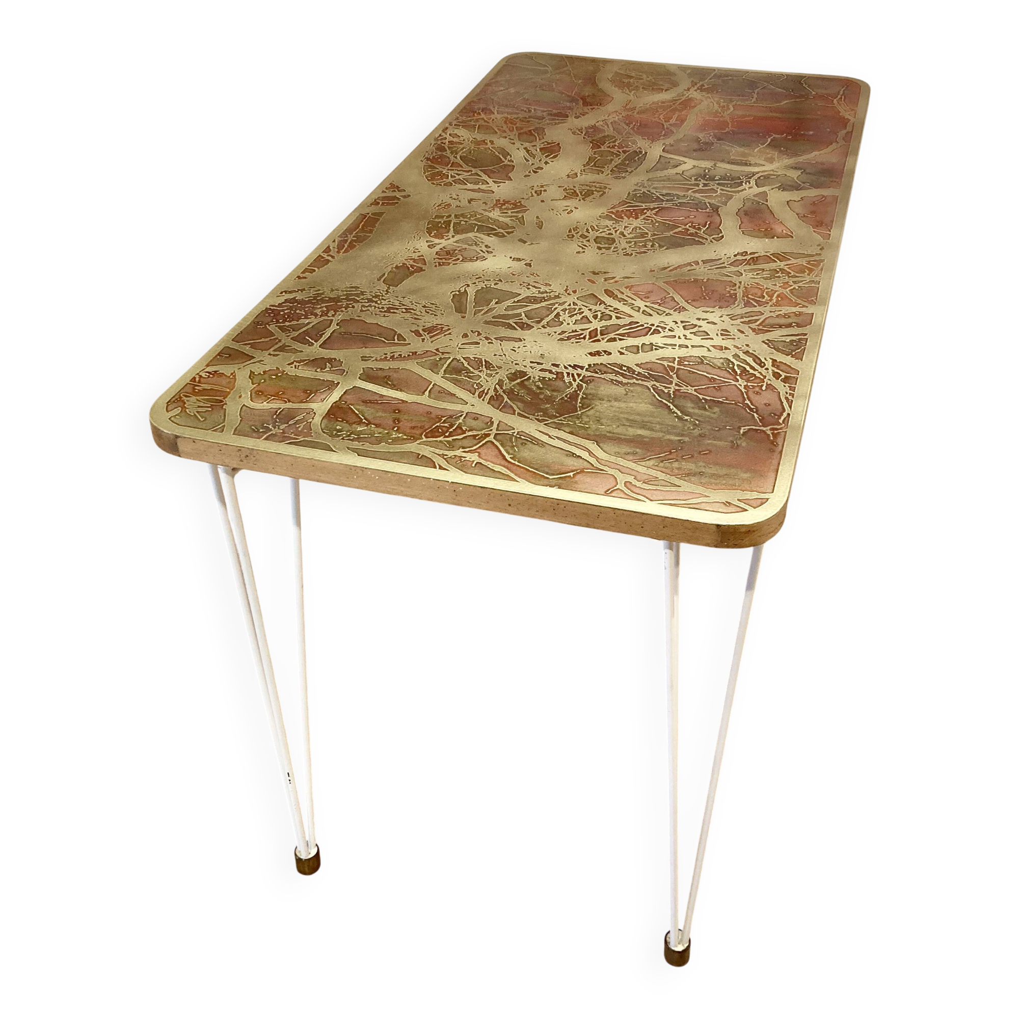 HIGH DESIGN TABLE WITH SCANDINAVIAN SIGNATURE 1950.
