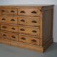 Antique German pine shop cabinet, early 20th century