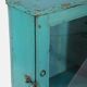 Vintage blue wall display case old teak patina and original piece india