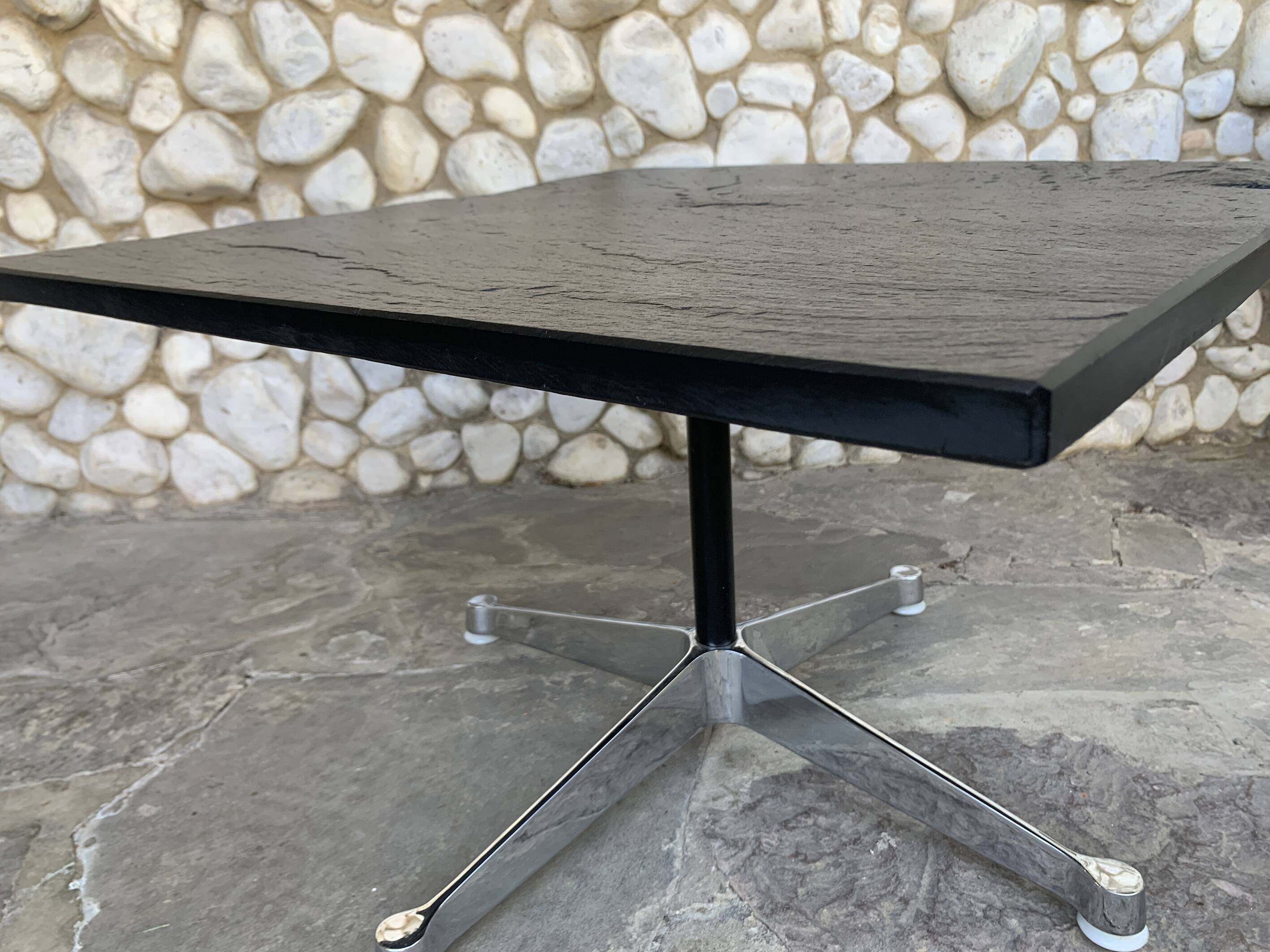 Contract Base Slate Coffee Table, Charles & Ray Eames, Herman Miller 1960