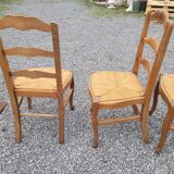 6 Louis XV style oak chairs