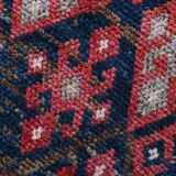 Red Navy Blue Turkish Runner Rug 76x283Cm SK 18873