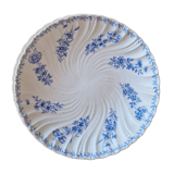 Vintage Sarreguemines porcelain dessert plate with flowers