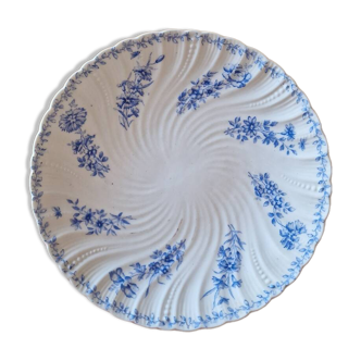 Assiette dessert porcelaine vintage Sarreguemines fleurs