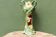 Slip vase, thistle motif, Art Nouveau