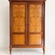 Vintage Louis XVI style wardrobe in elm burl – 2 doors