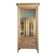 Antique mirrored wardrobe in pitch pine (renovated)