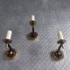 3 brass sconces with lampshade, 50