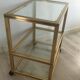 Dessert trolley in brass and glass