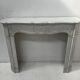 Louis XV style fireplace Model Pompadour White Carrara marble 20th century