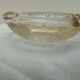 Daum Nancy France ashtray apricot color Cristal Bulles