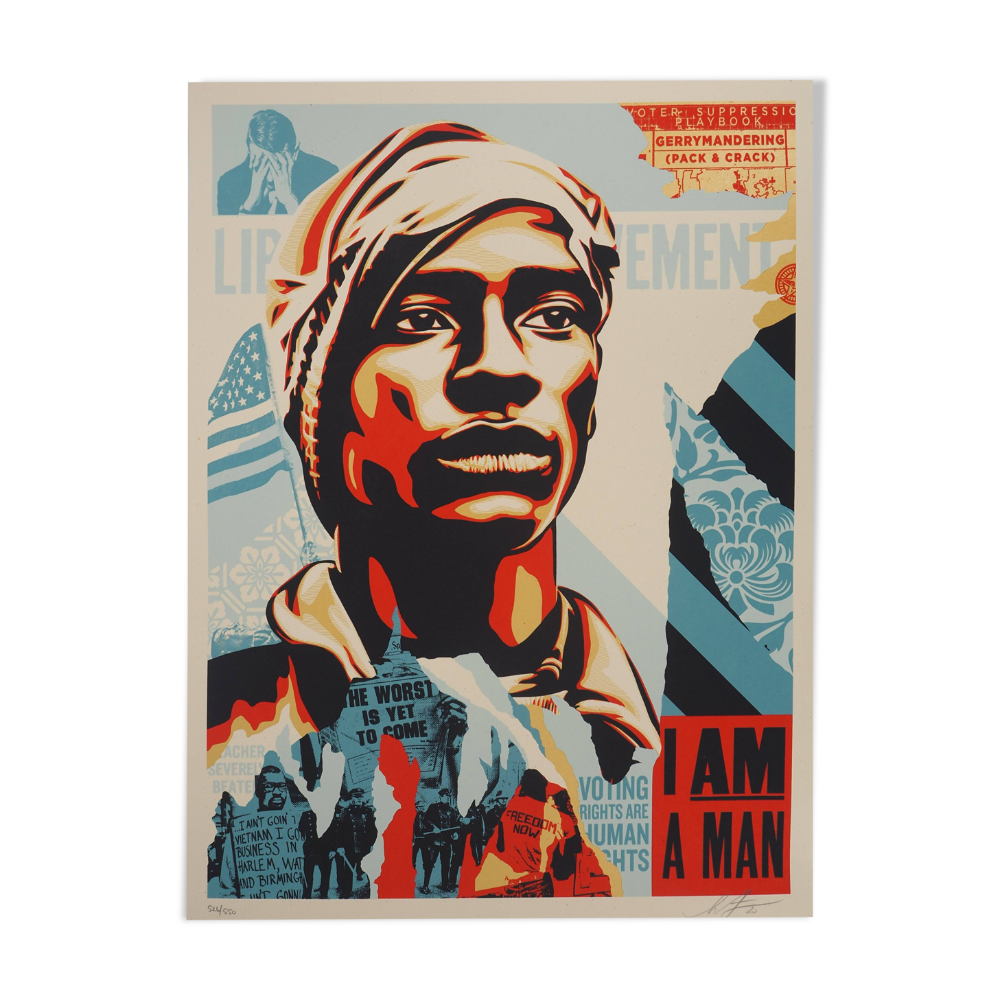 Shepard Fairey (Obey Giant): Voting Rights Are Human Rights - Signed lithograph
