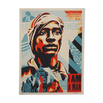 Shepard Fairey (Obey Giant) : Voting Rights Are Human Rights  - Lithographie signée