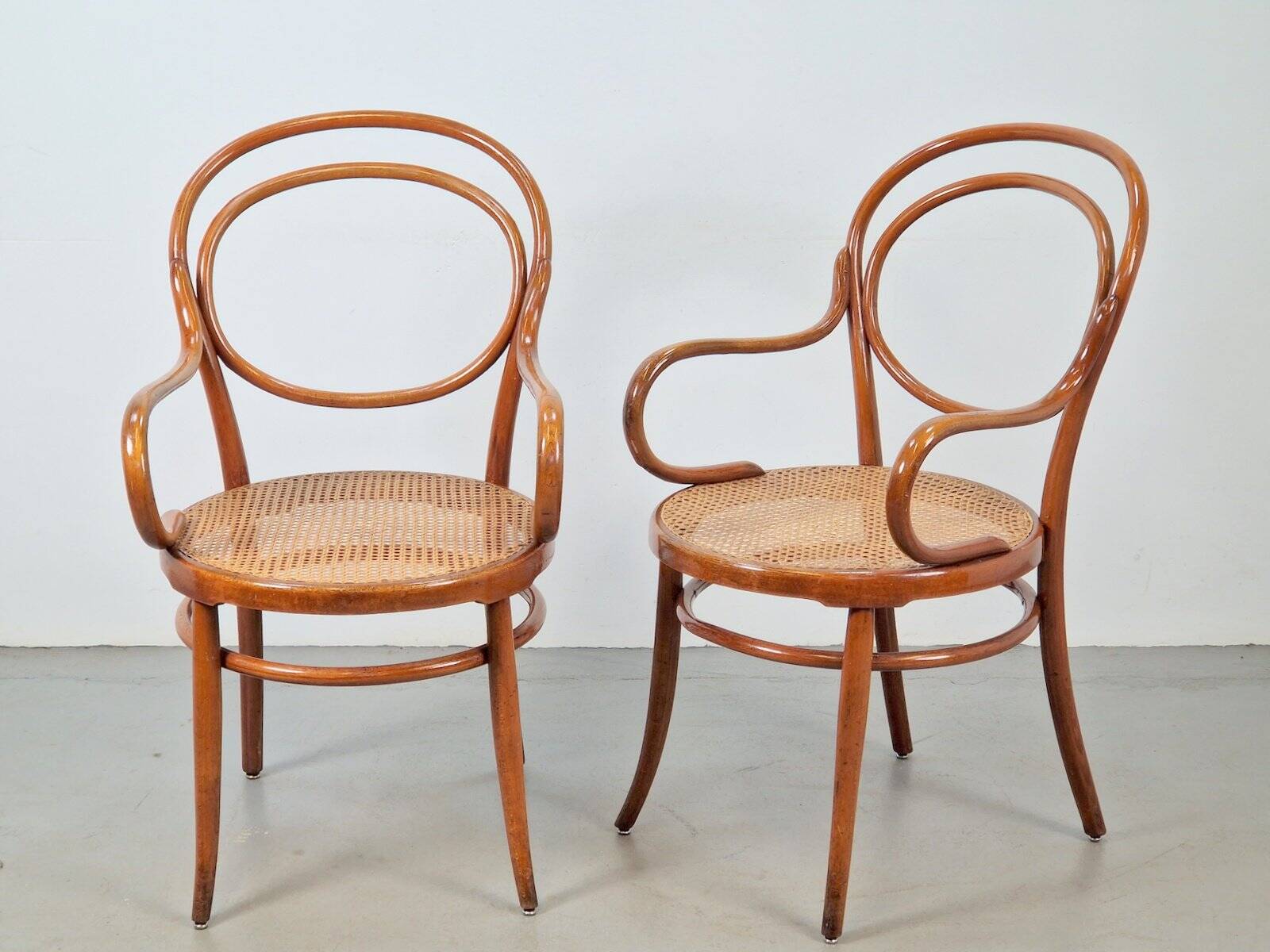 Chaises en osier en bois cintré par Jacob & Josef Kohn pour Wiener Werkstätte, Autriche, années 1890, ensemble de 2