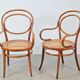 Chaises en osier en bois cintré par Jacob & Josef Kohn pour Wiener Werkstätte, Autriche, années 1890, ensemble de 2