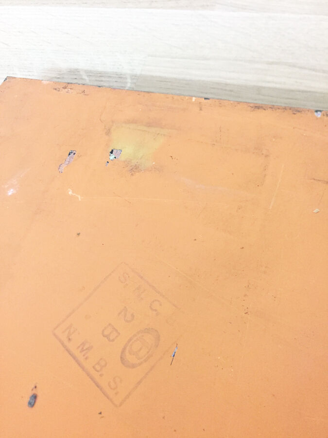 Triptych vintage SNCF wagon mirrors 1980