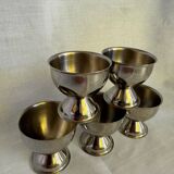 Set of 5 stainless steel egg cups