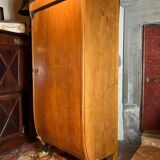 Biedermeier Armoire with Intricate Carvings and Urn Shape