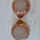 Duo of ear bowls in vintage sandstone