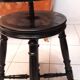 19th century Napoleon 3 piano stool with 4 turned legs, adjustable in height, restored to new