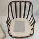 Fauteuil en rotin & laine vintage