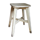 Old workshop stool in patinated solid wood