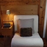 Cosy sherpa boucle armchair